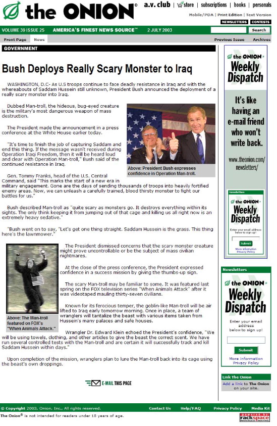 In the news...